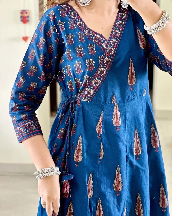 MT Pure Cotton Angrakha Kurti With Bottom Dupatta Wholesale In India